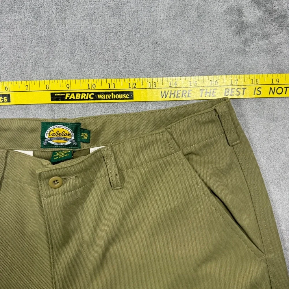 Cabela's Men's Khaki Nylon‎ Outdoor Hiking Pants 36x30 Lightweight
